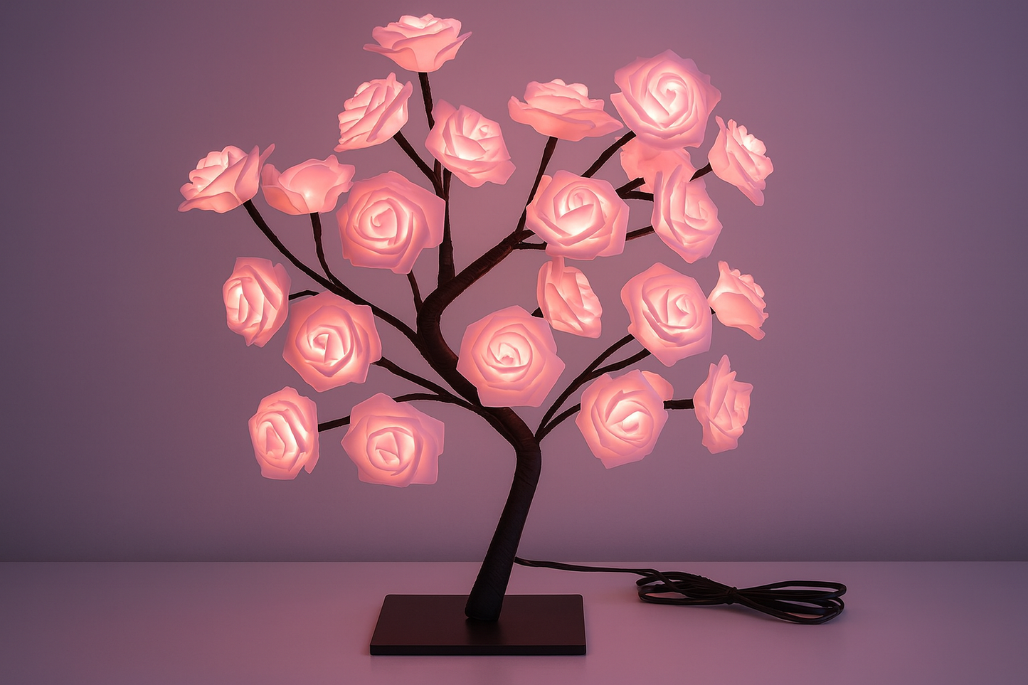 LED Rose Tree Lamp - Side View